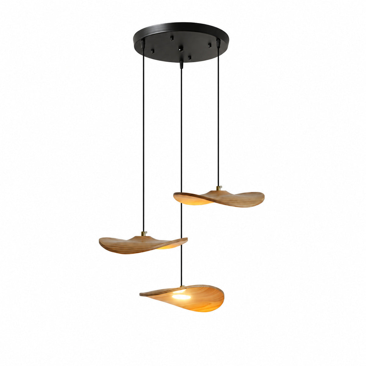 Gyre Wood Blade Chandelier