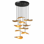 Gyre Wood Blade Chandelier