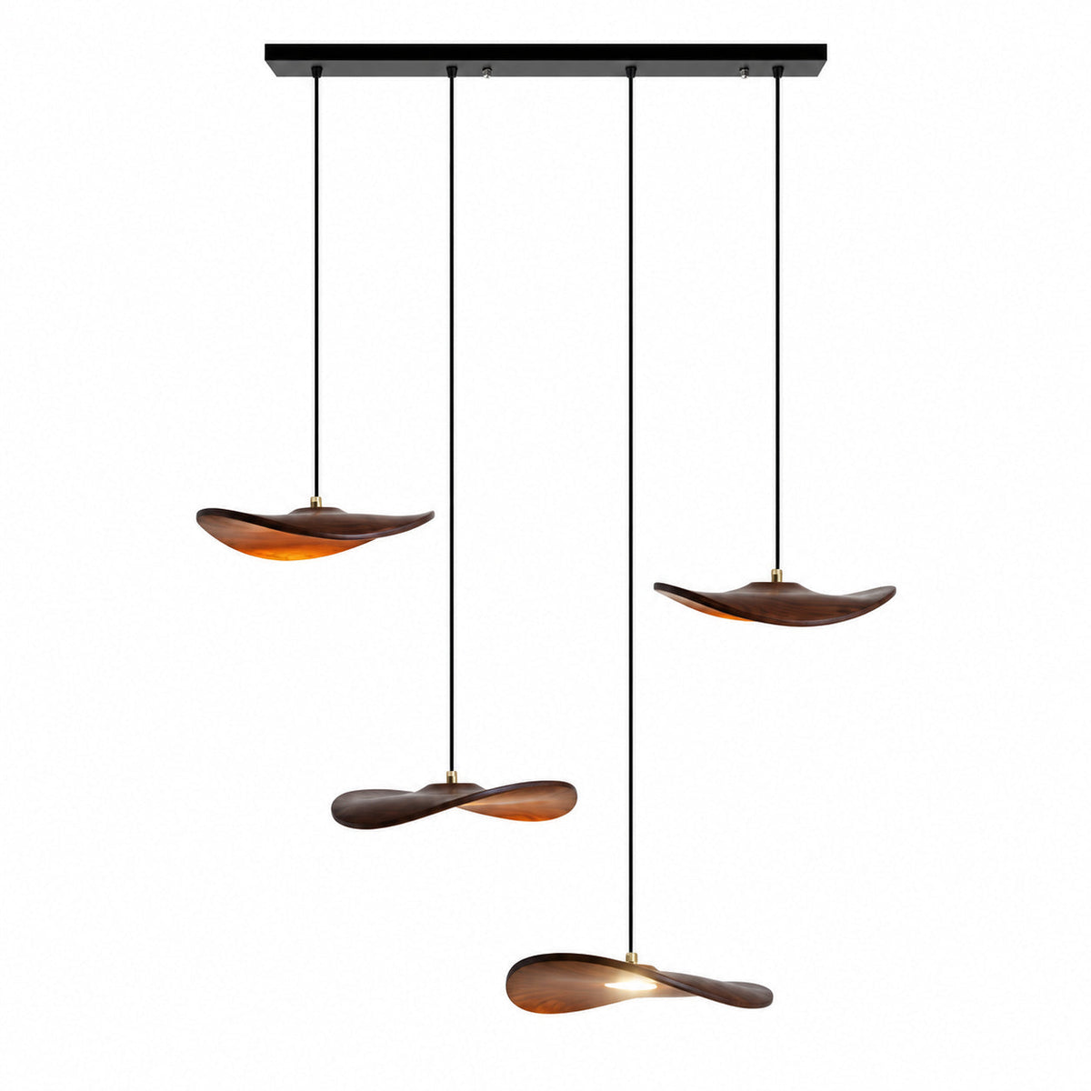 Gyre Wood Blade Chandelier