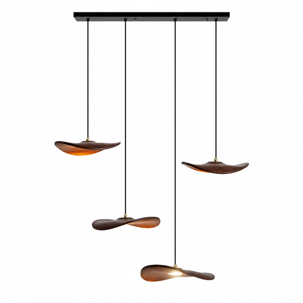 Gyre Wood Blade Chandelier
