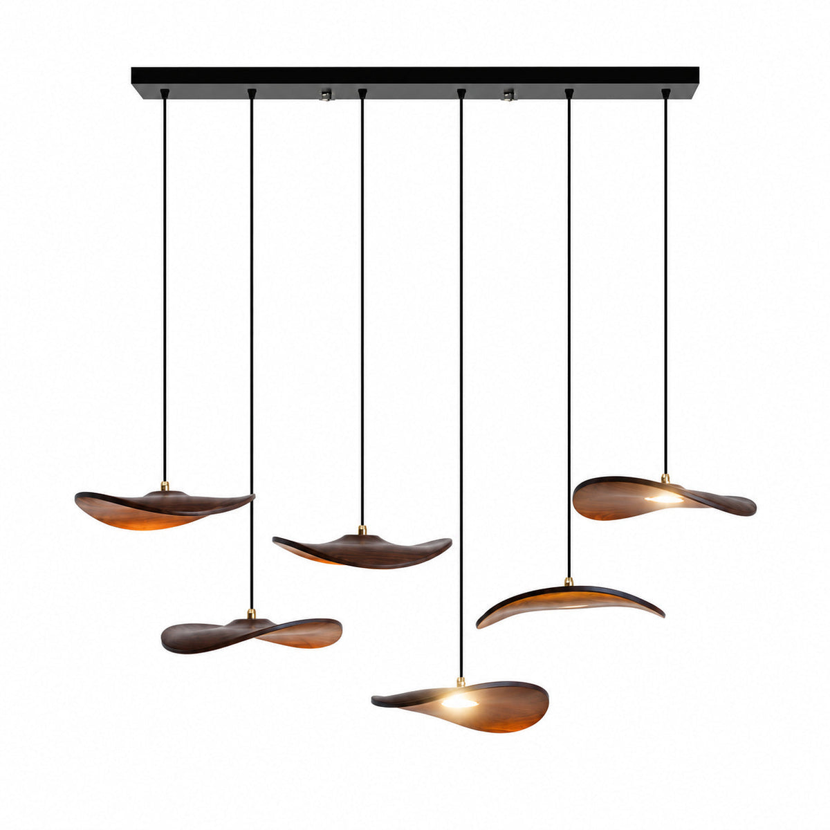 Gyre Wood Blade Chandelier