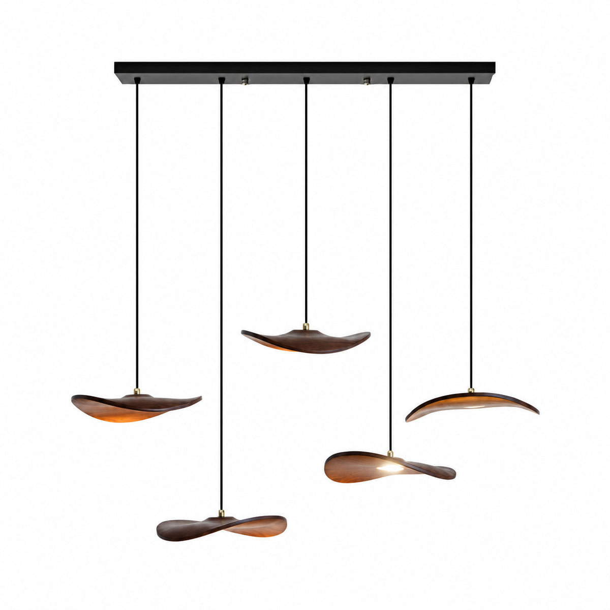 Gyre Wood Blade Chandelier