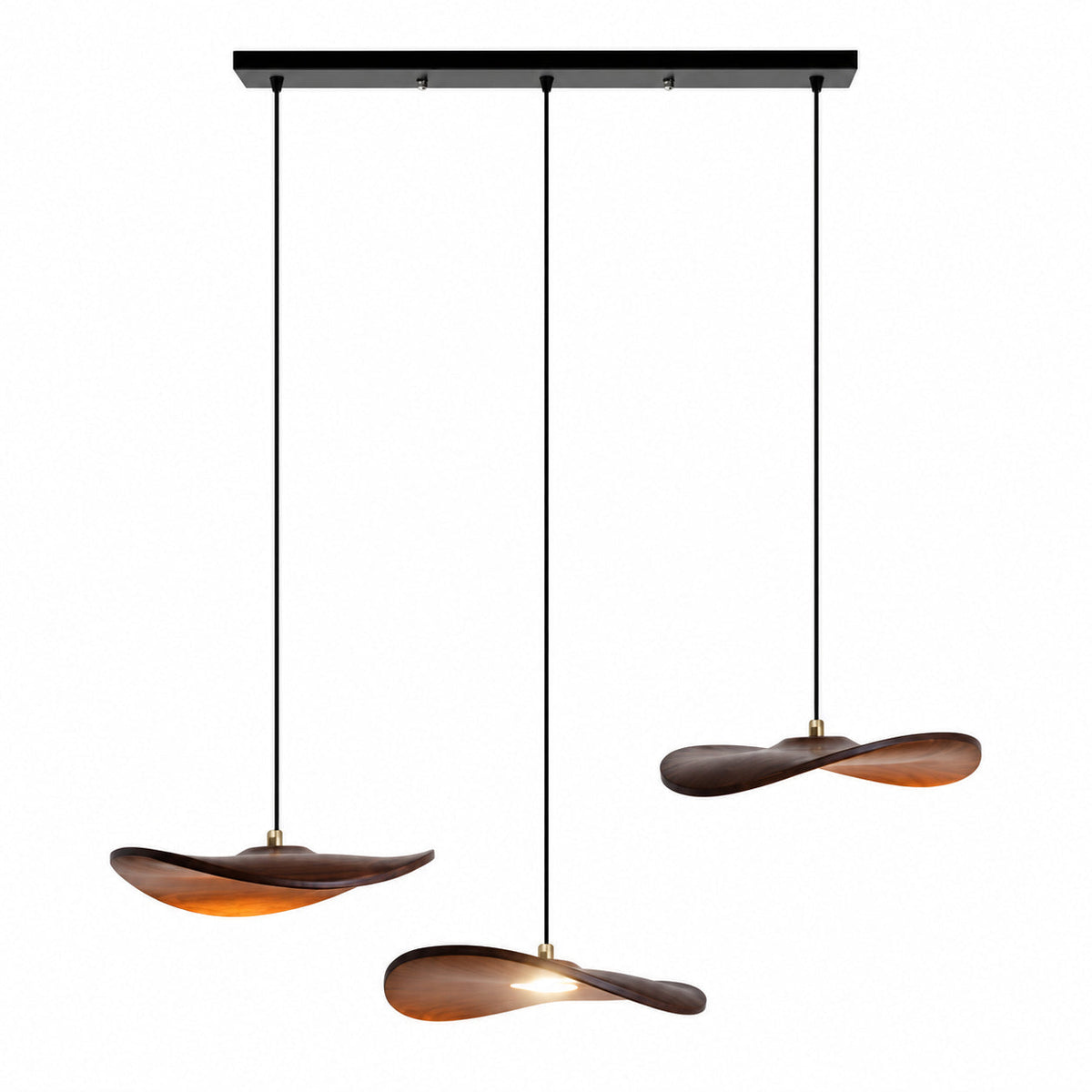 Gyre Wood Blade Chandelier