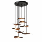 Gyre Wood Blade Chandelier