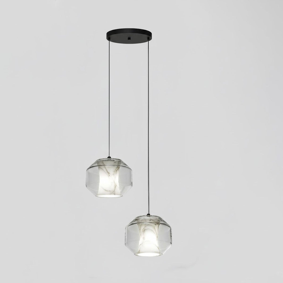 Alabaster Glass Cylinder Pendant Light