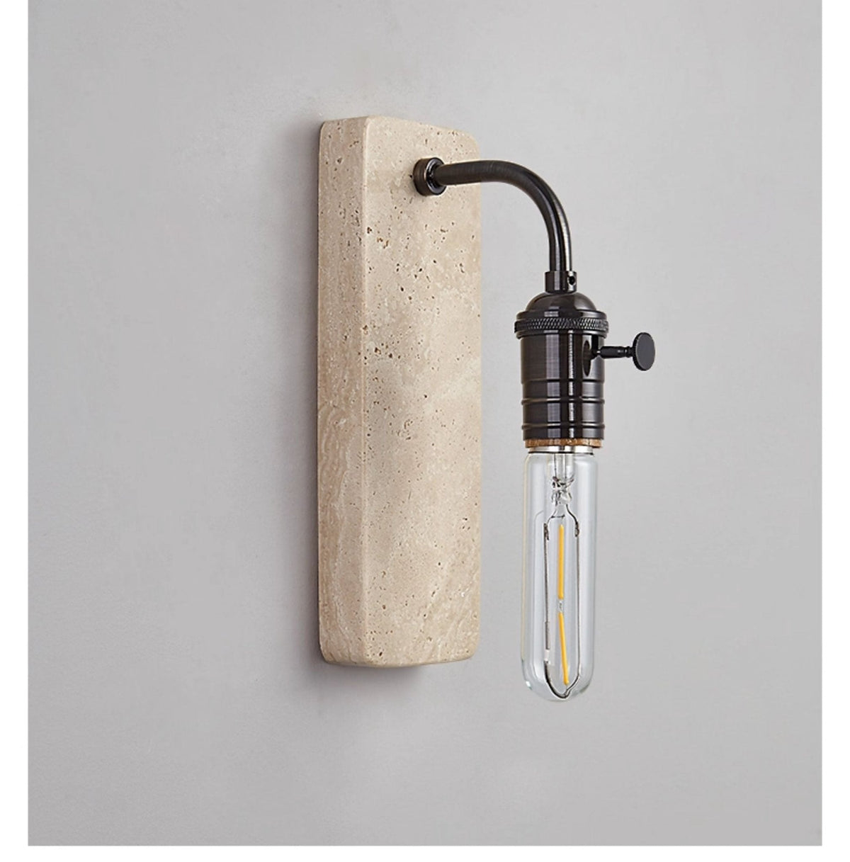 Industrial Stone Sconce