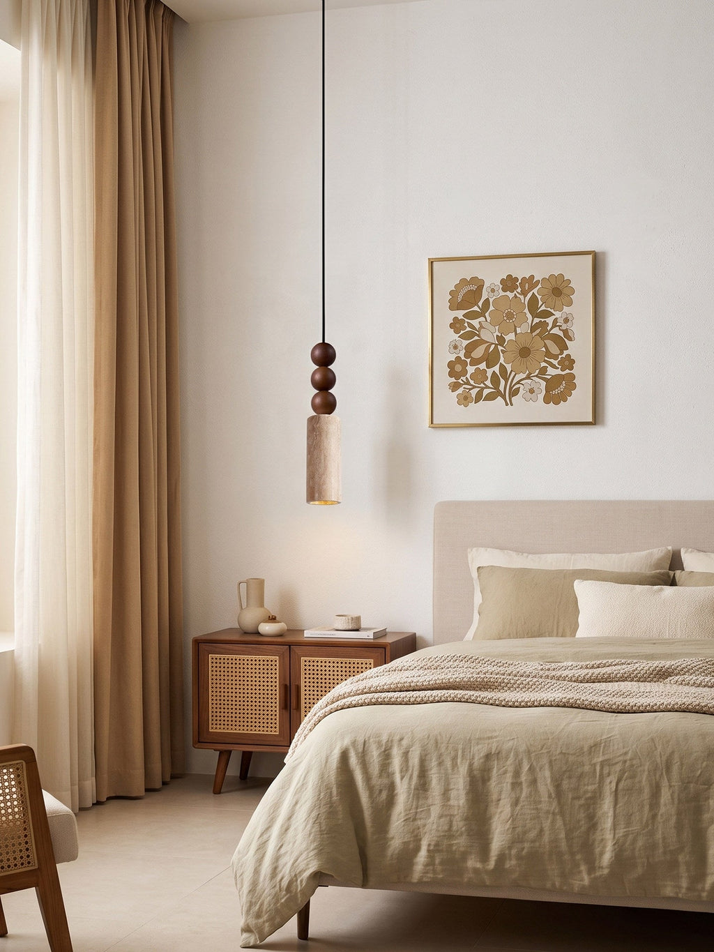 Rosary Bead Pendant Lamp