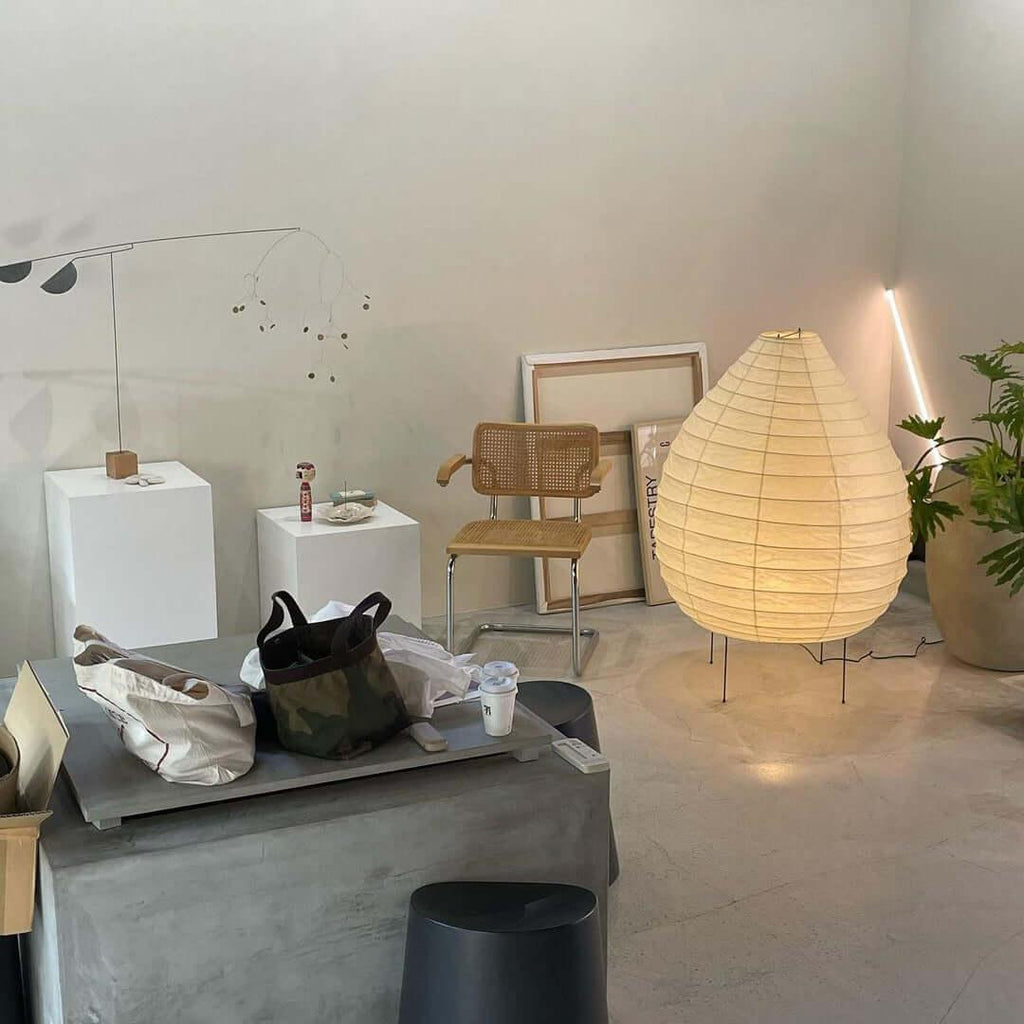 Washi Paper Lantern Floor Lamp