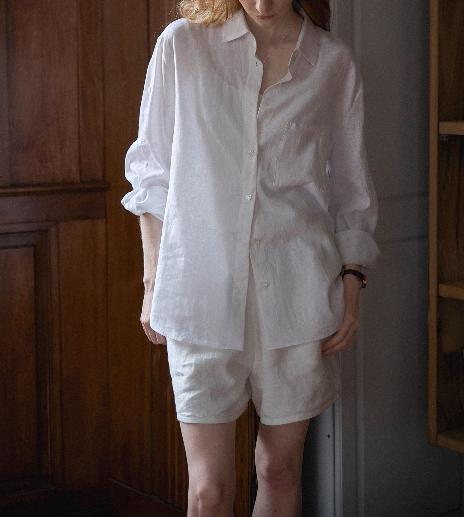 Weiße Leinenbluse: Premium Leinen, Nachhaltig, Luftig & Locker, Hemd S-XL