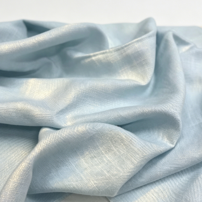 Meterware Tencel-Leinen Gemisch – Hochwertiger Stoff für Kleidung & Deko – 135 x 100 cm - Hellblau