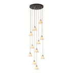 Conical Alabaster Brass Pendant Lamp