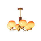 Vintage Caramel Globe Chandelier