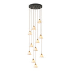 Conical Alabaster Brass Pendant Lamp
