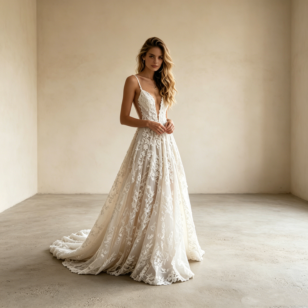 Elegantes Neckholder Abendkleid aus Satin – Stilvolles Bodenlanges Galakleid in Weiß