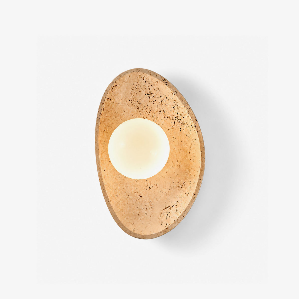 Ovella Travertine Pebble Wall Sconce
