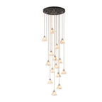 Conical Alabaster Brass Pendant Lamp