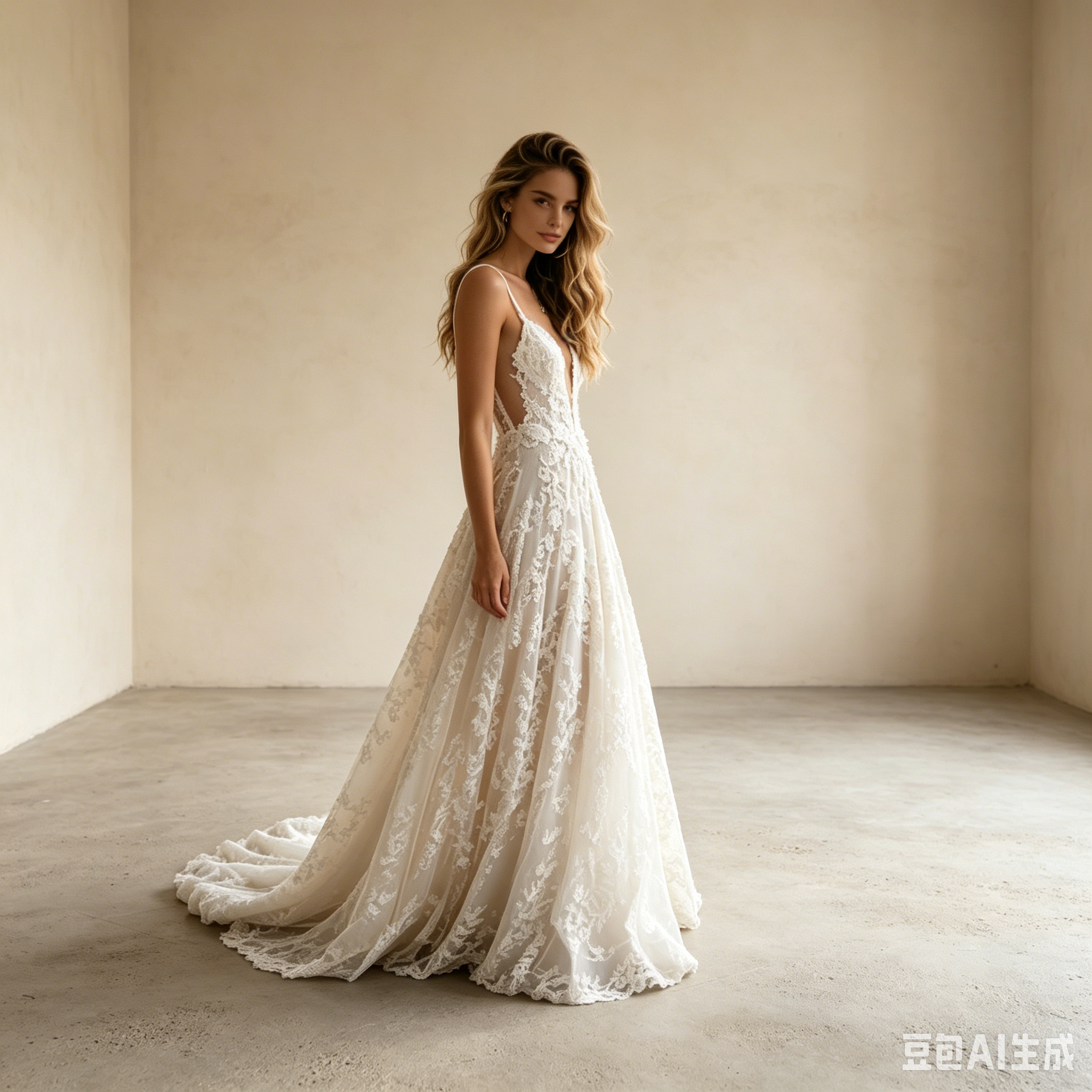 Elegantes Neckholder Abendkleid aus Satin – Stilvolles Bodenlanges Galakleid in Weiß