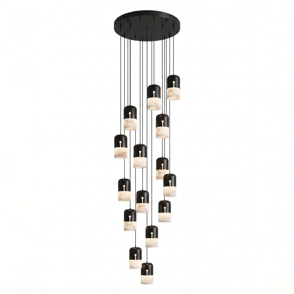 Duotone Capsule Alabaster Pendant Lamp