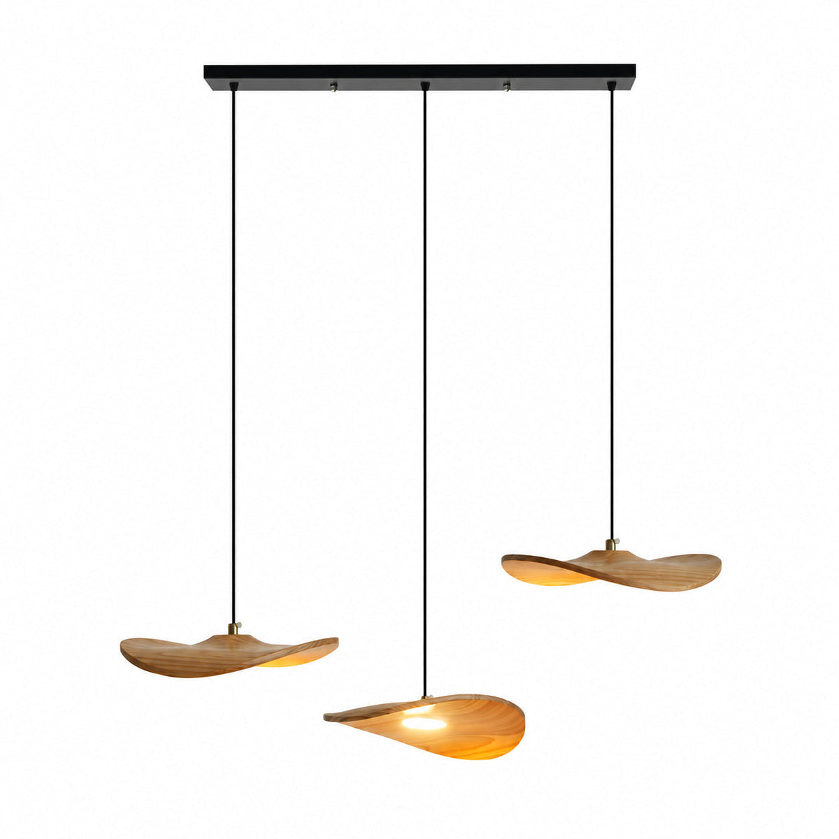 Gyre Wood Blade Chandelier