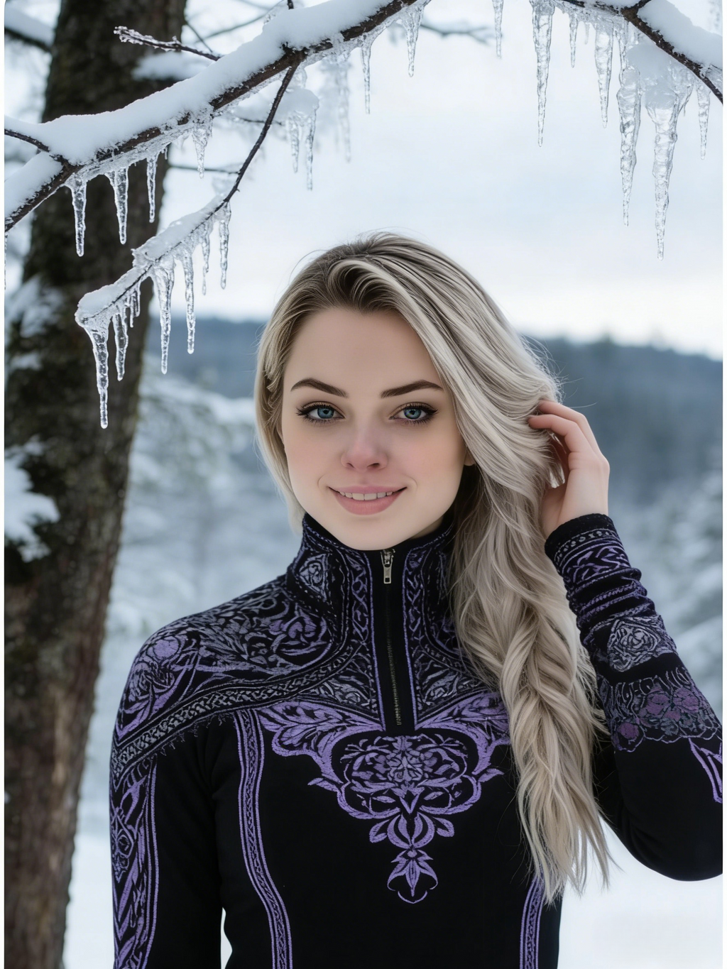 Damen Vintage Wikinger-Stil Keltischer Knoten Kunst Strickpullover Size S-5XL