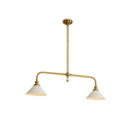 Bridgemont Pendant Light 2-lights L 40.1″ x W 9.1″ x H 11.8″ / Brass & Aluminum Lampshade