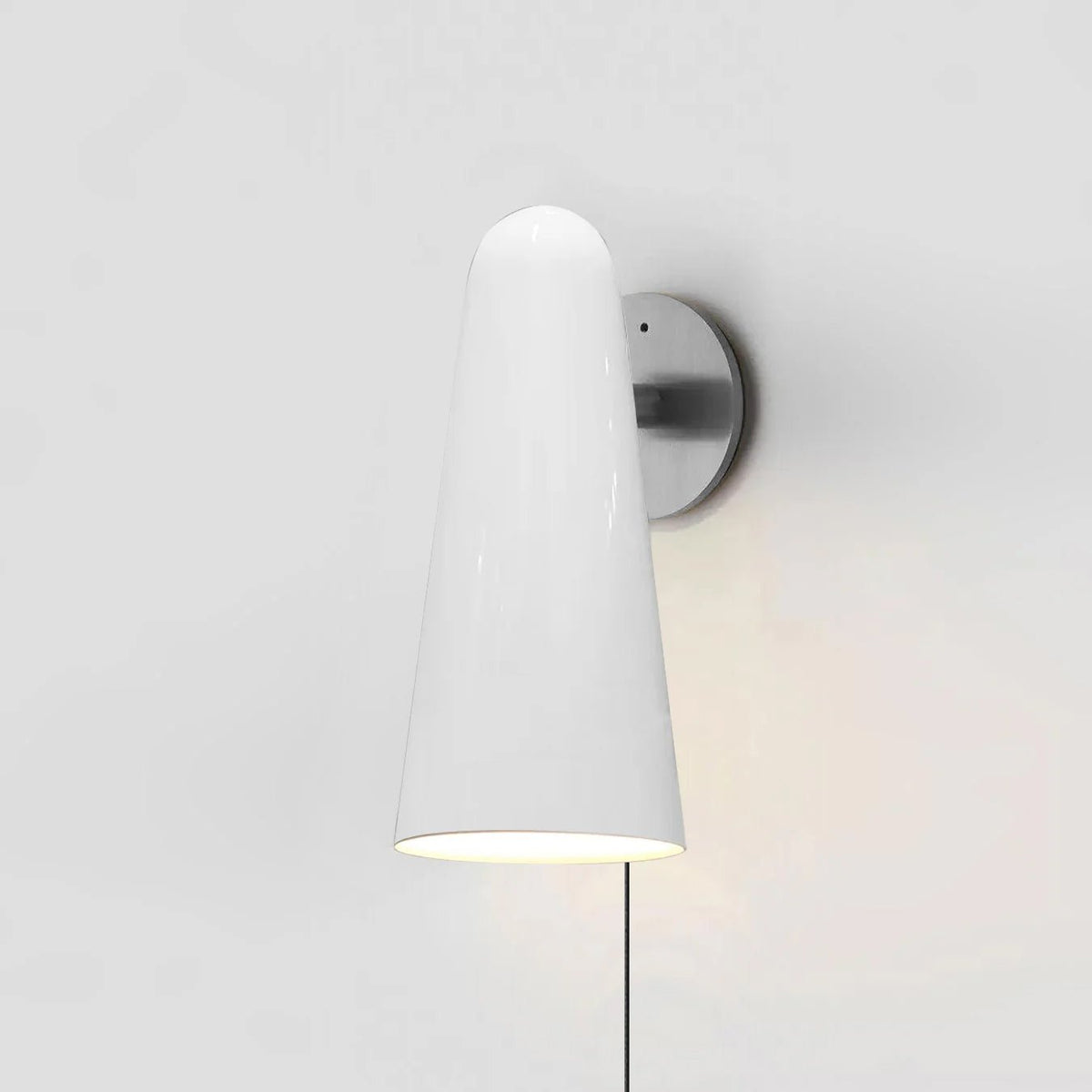 Conical Glass Plug-in Wall Lamp