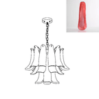 Murano Glass Leaf Chandelier