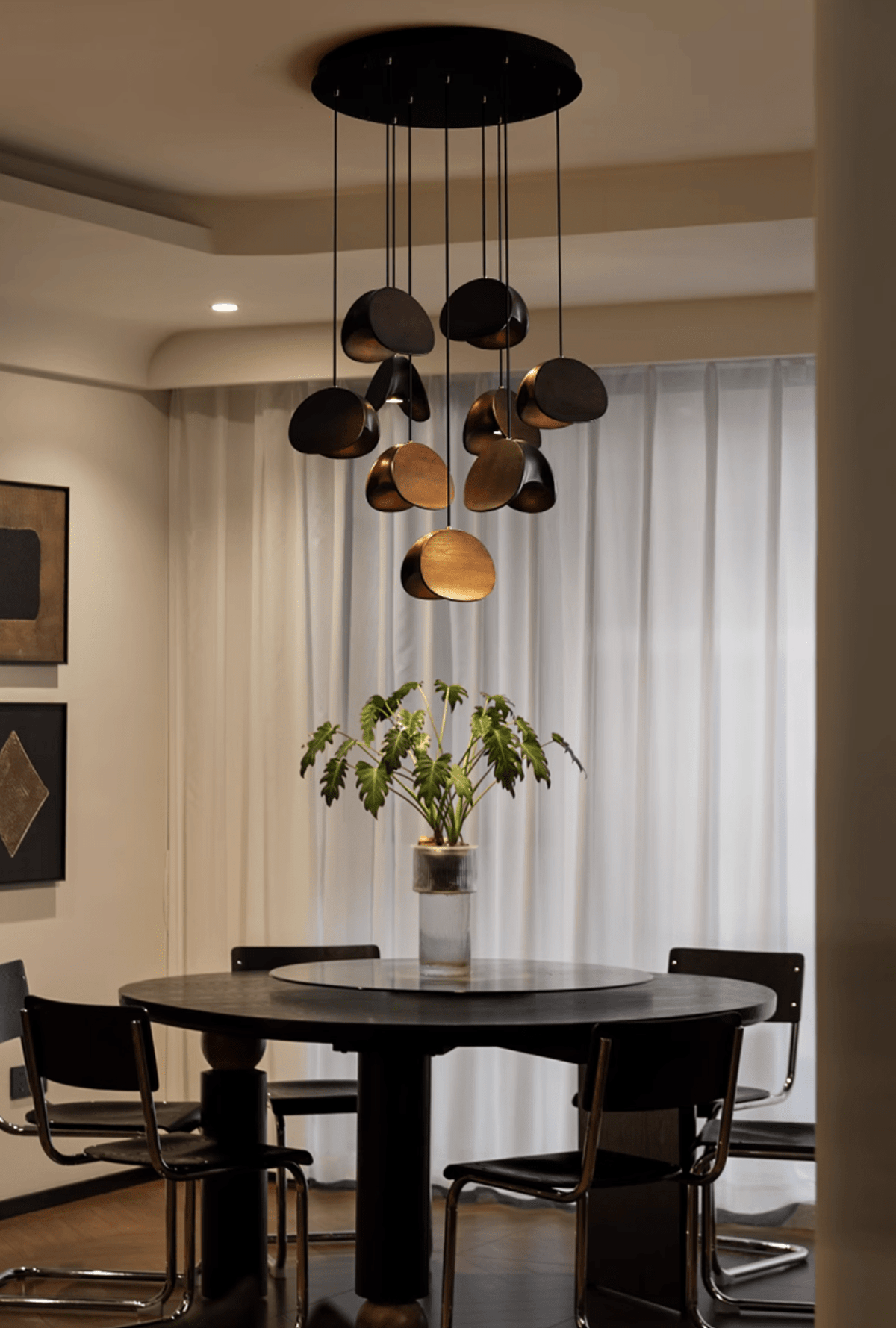 Orbit Fold Wood Pendant Light