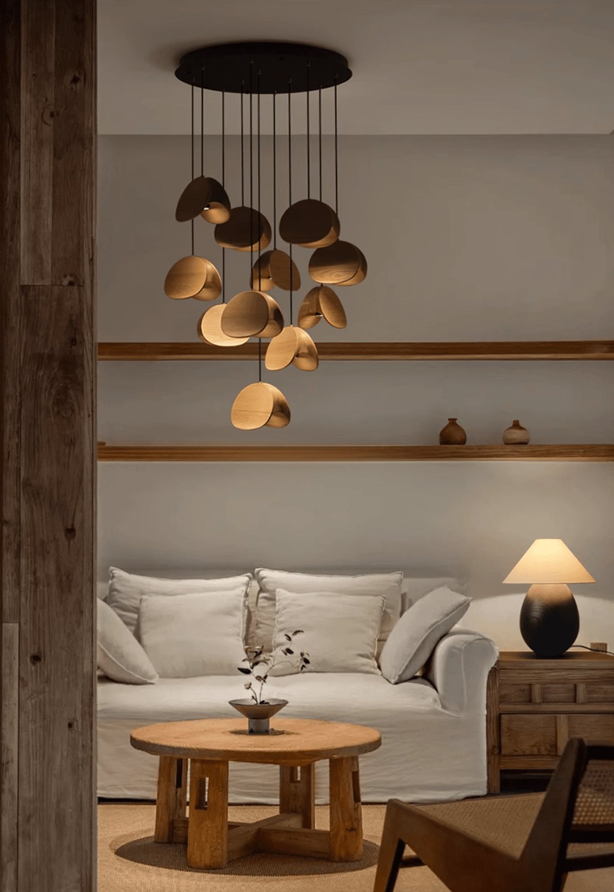 Orbit Fold Wood Pendant Light