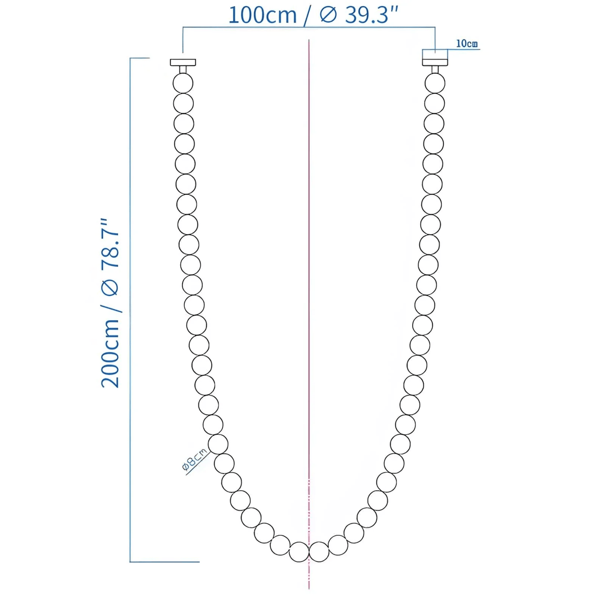 Halti Necklace Acrylic Chandelier