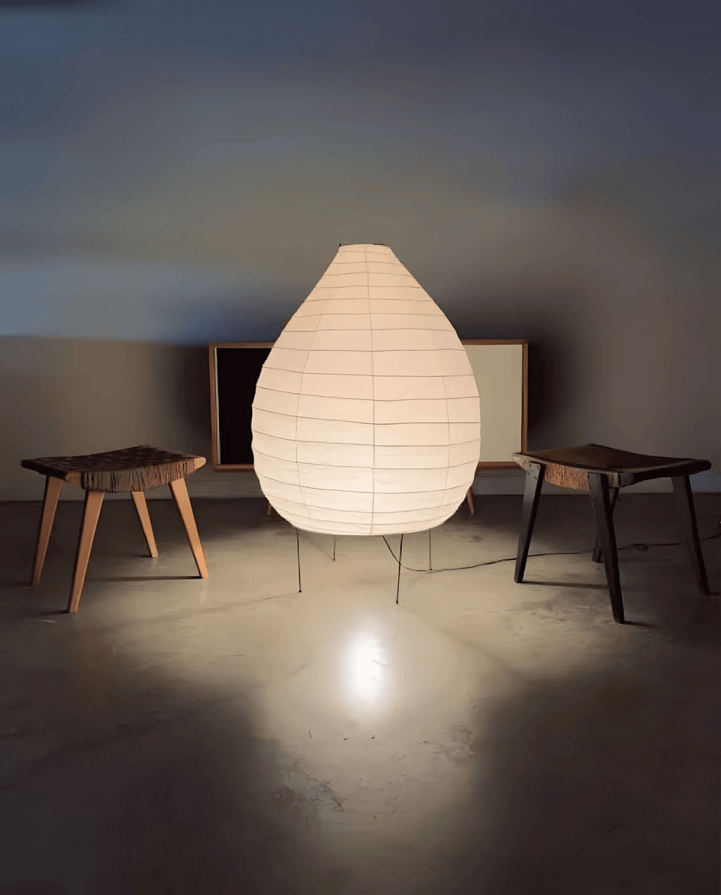 Washi Paper Lantern Floor Lamp