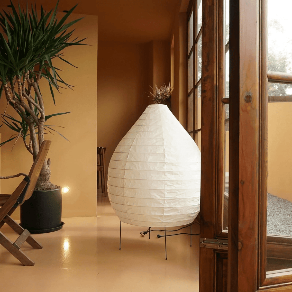 Washi Paper Lantern Floor Lamp
