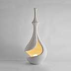 White Sere Vase Floor Lamp