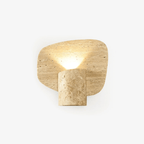 Organic Travertine Cylinder Wall Light