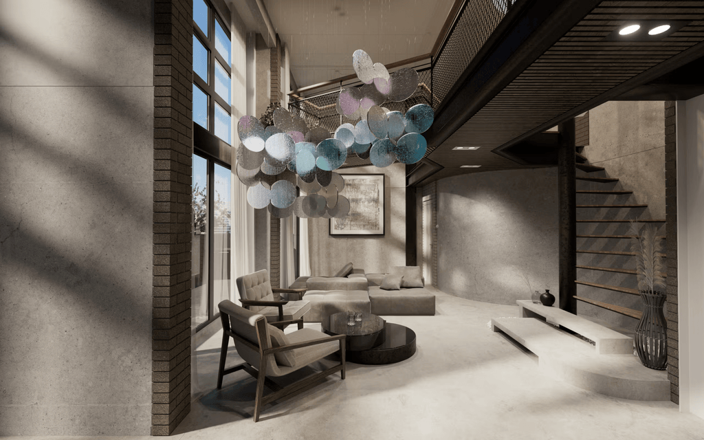 Clouds Iridescent Disc Chandelier
