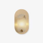 Perforated Oval Alabaster Wall Sconce