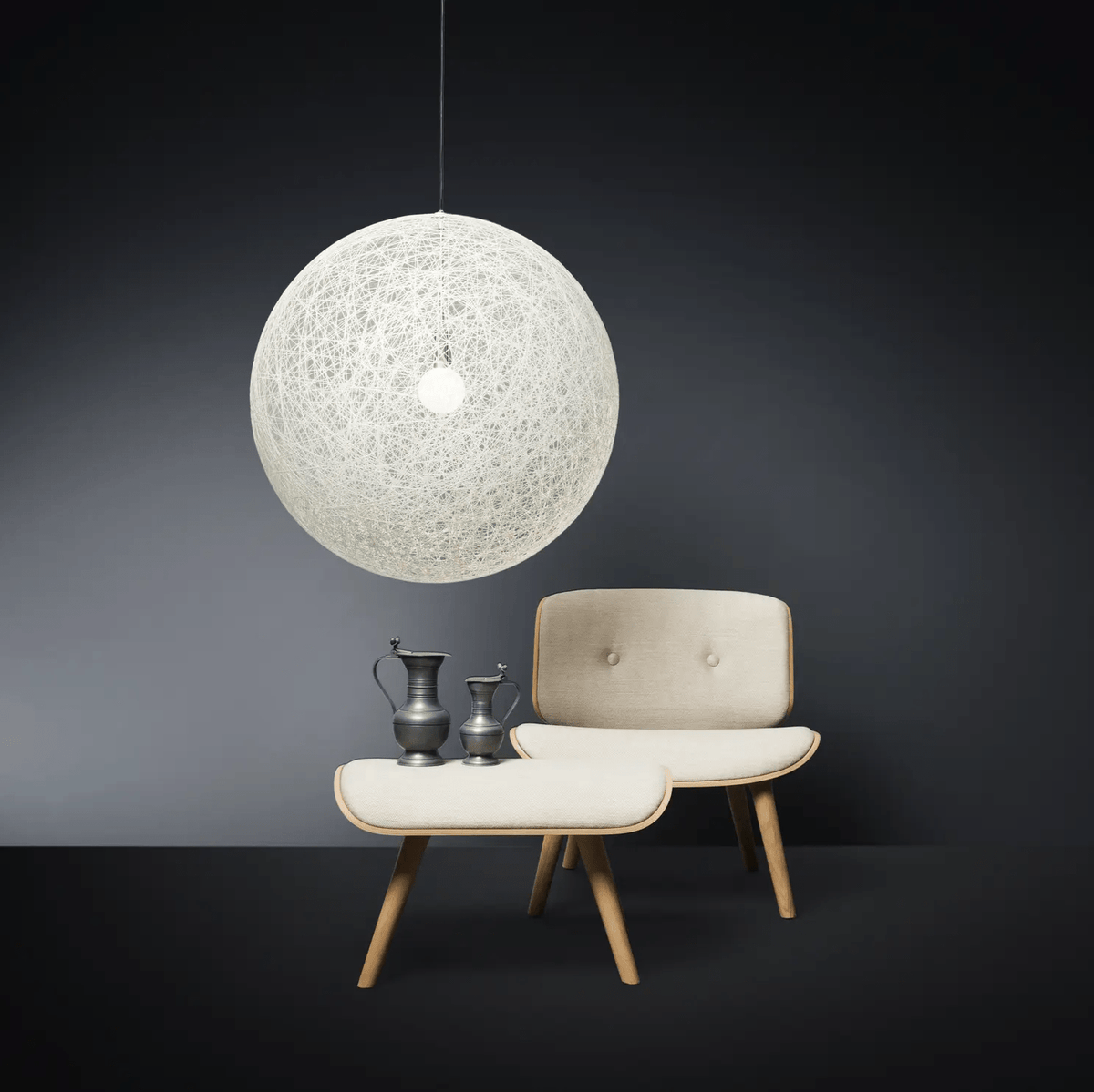 Spherical Woven Pendant Light