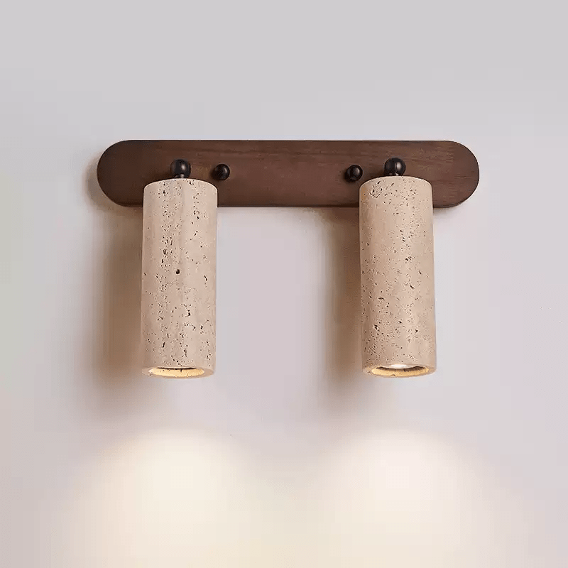 Travertine Triple Spotlight Wall Lamp