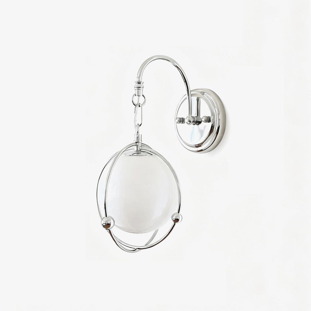 Orb Cage Semi Wall Lamp