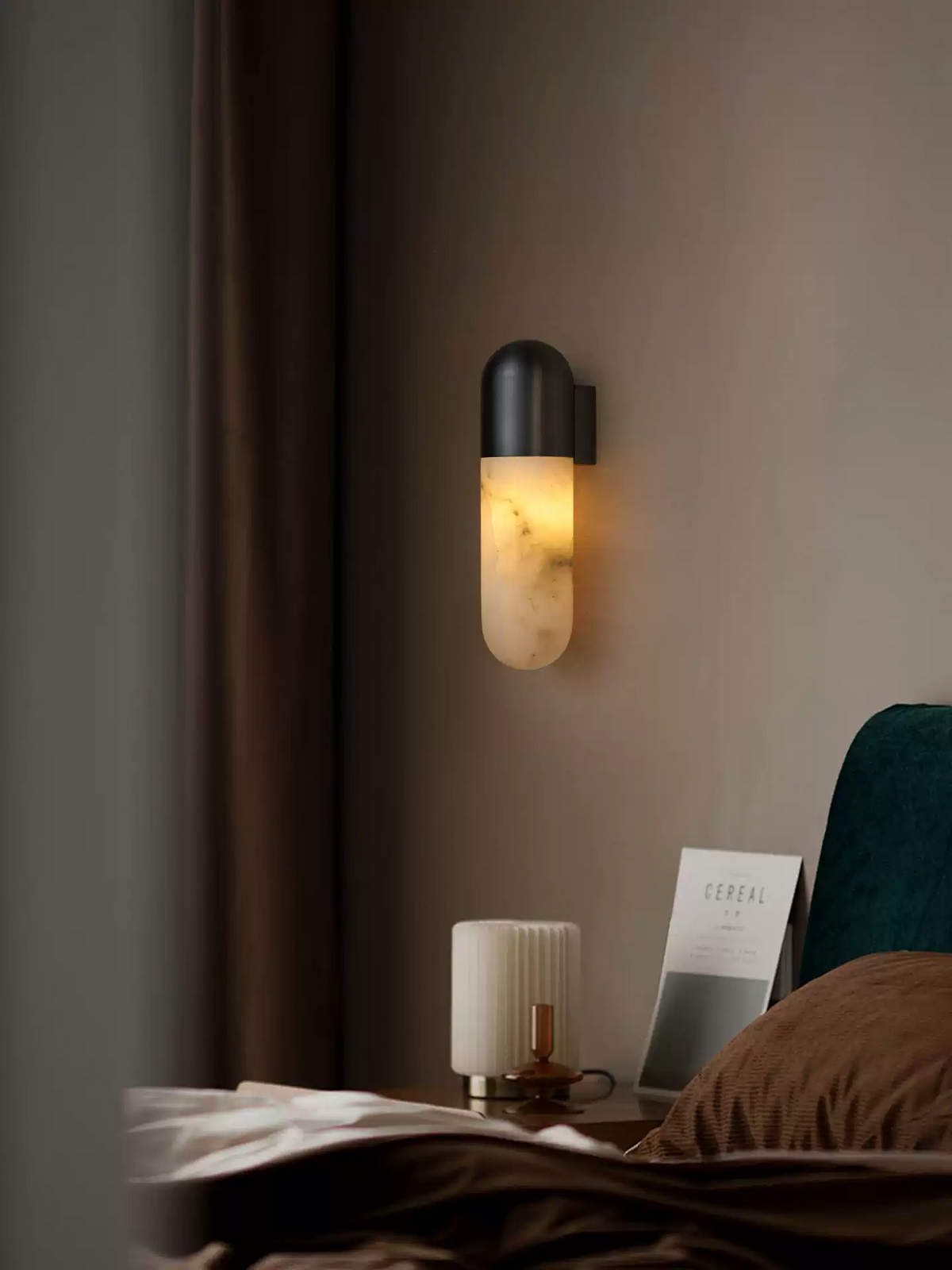 Capsule Alabaster Sconce