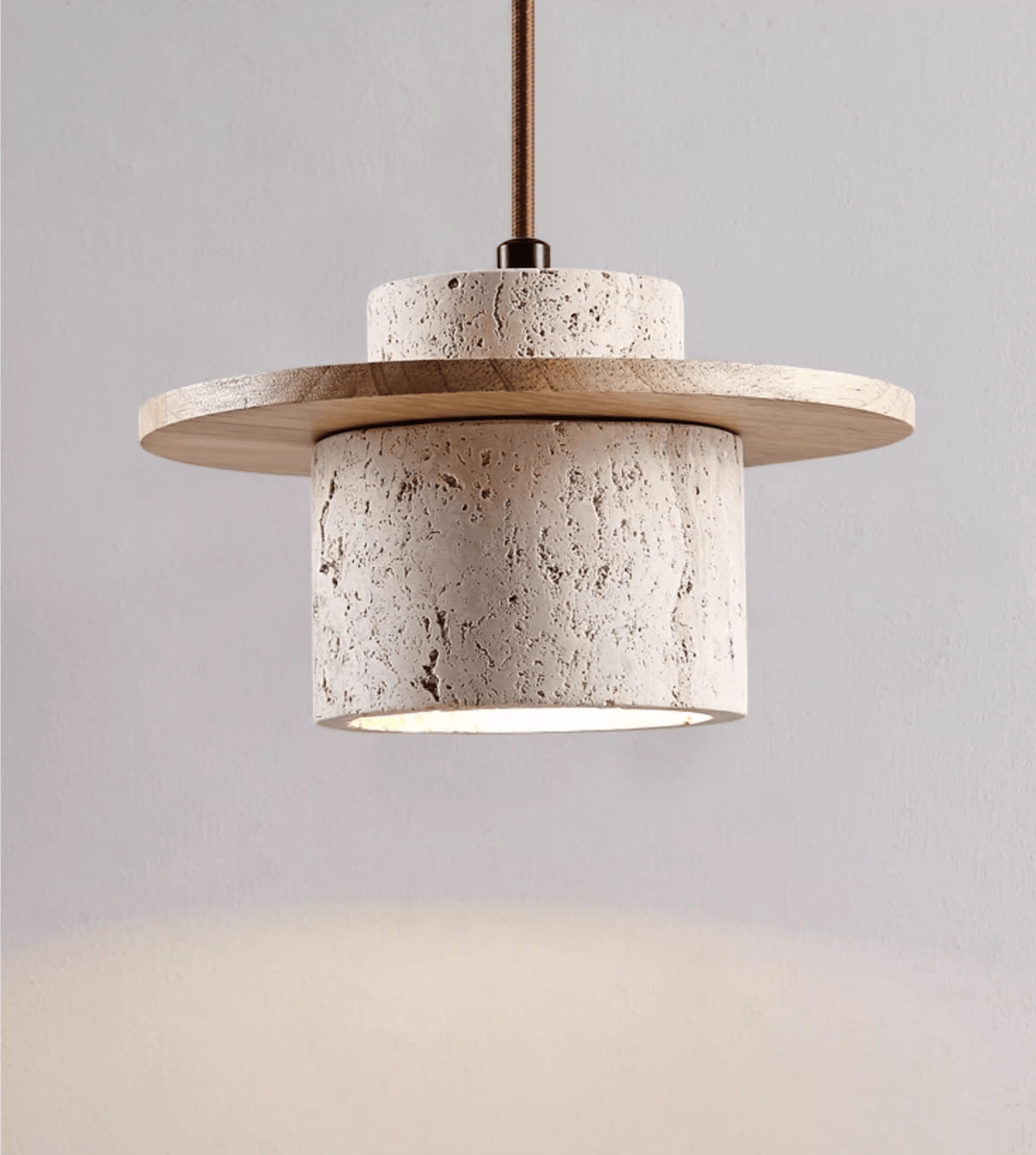 Cylindrical Stone Sconce