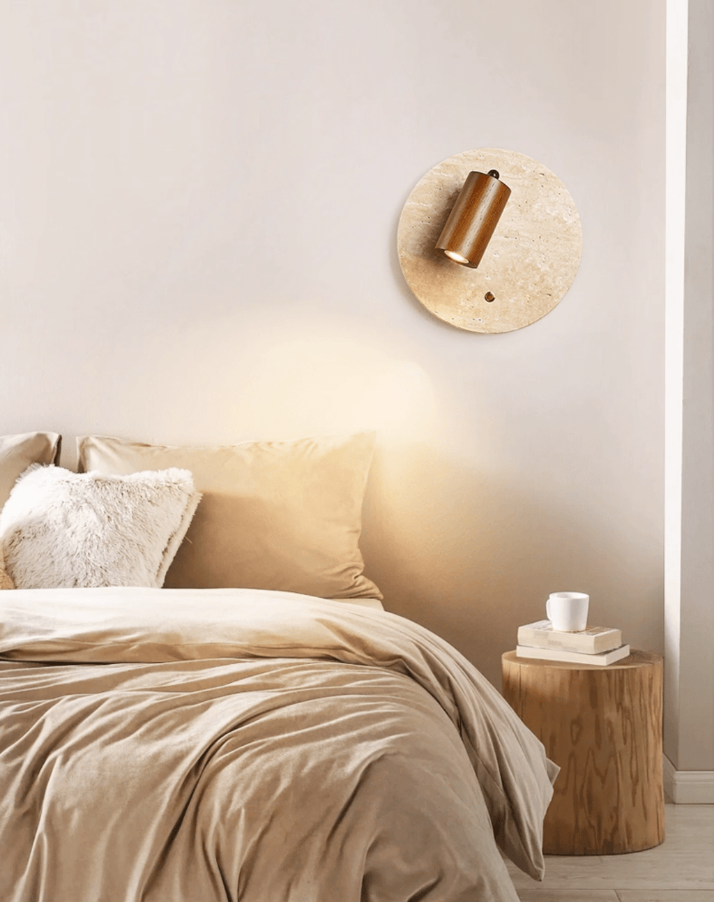 Travertine Spot Wall Sconce
