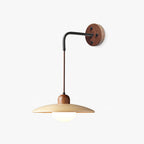 Wooden Saucer Wall Sconce