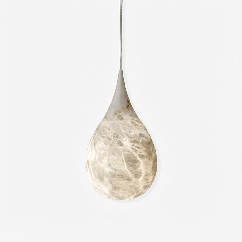 Alabaster Raindrop Pendant Light