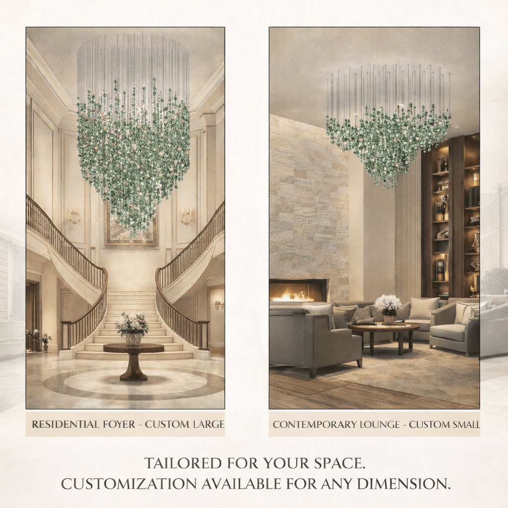Emerald Rainfall Crystal Customize Chandelier