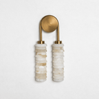 Calla Ribbed Alabaster Sconce