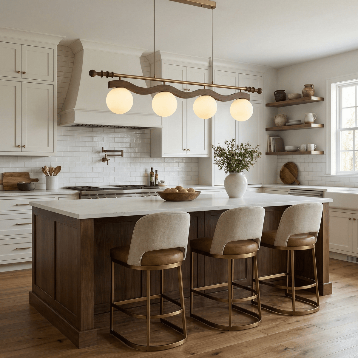 Sinuara Ribbon Globe Linear Chandelier
