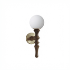 Thalor Wood Globe Wall Lamp