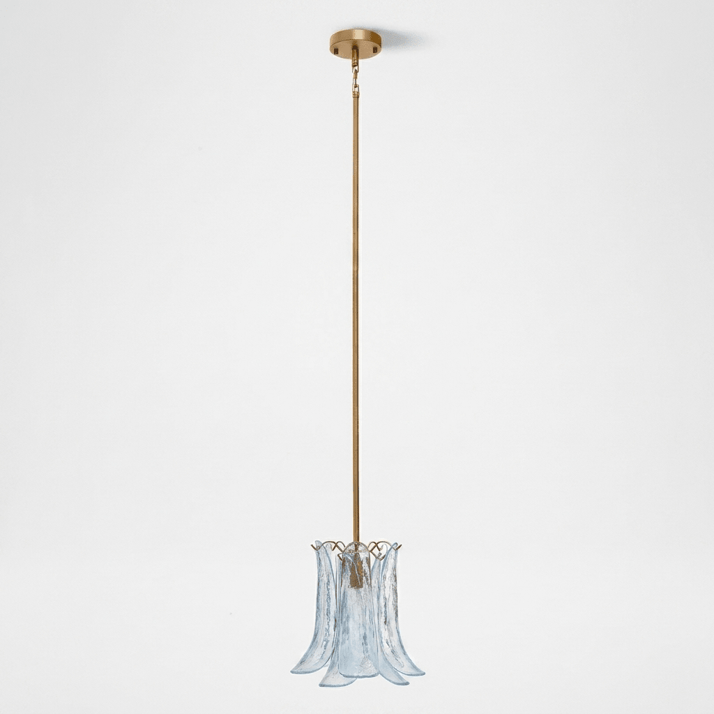 Olive Petal Glass Pendant Lamp