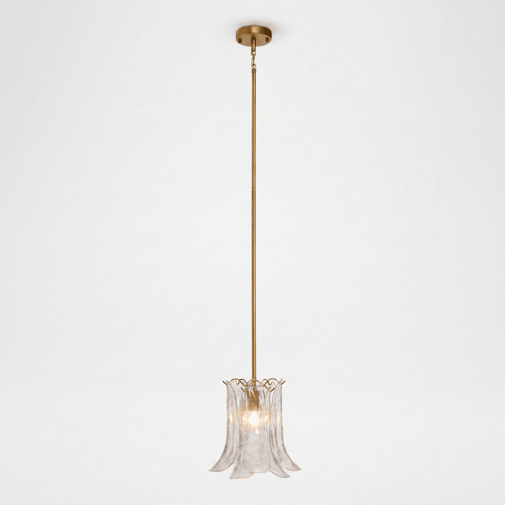 Olive Petal Glass Pendant Lamp
